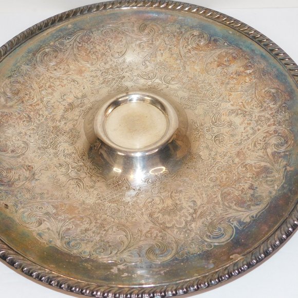 Vintage WM Rogers 866 Silver Plate Chip and Dip Set Family Parties & Gatherings - Picture 3 of 8